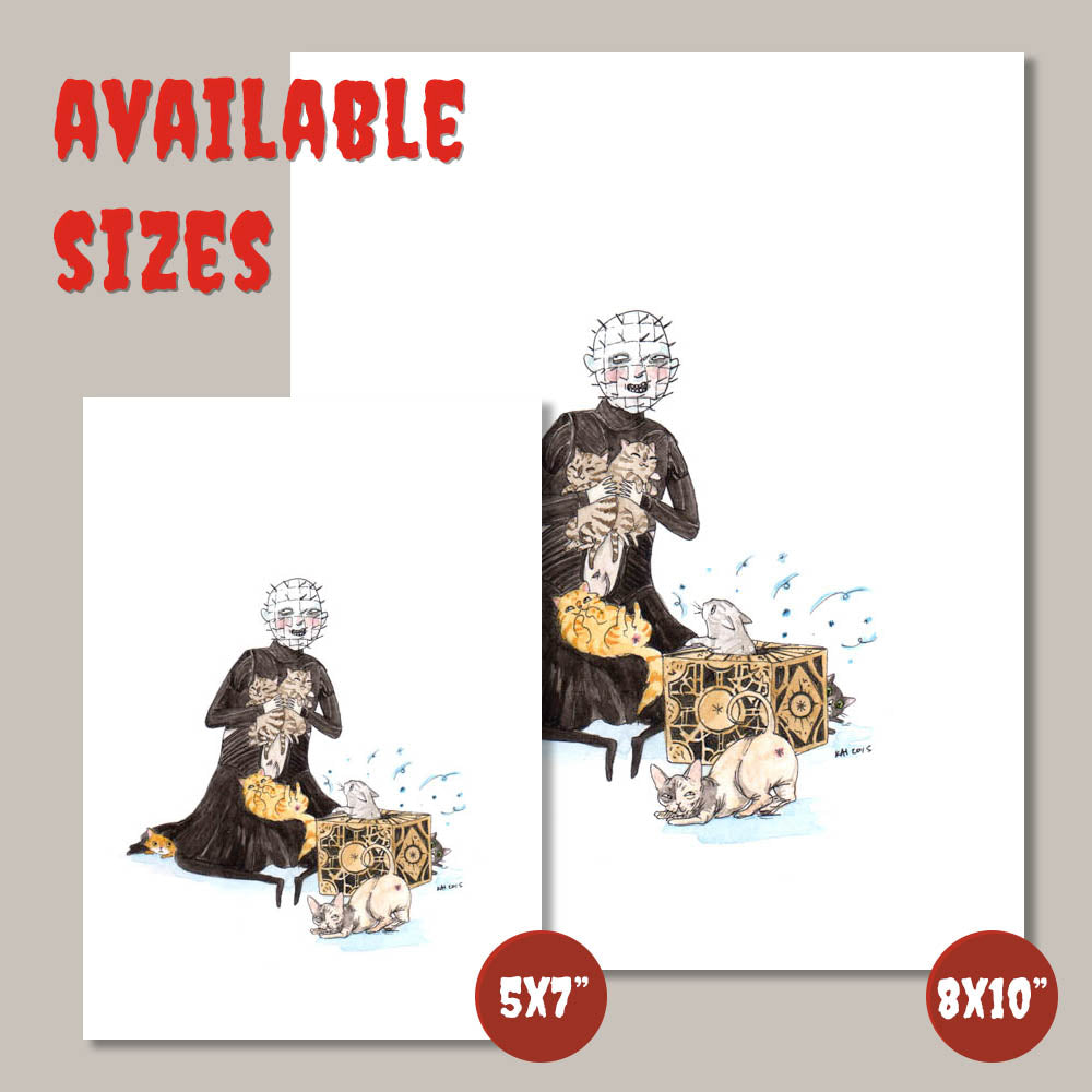 Furraiser - Hellraiser Pinhead with Cats Print
