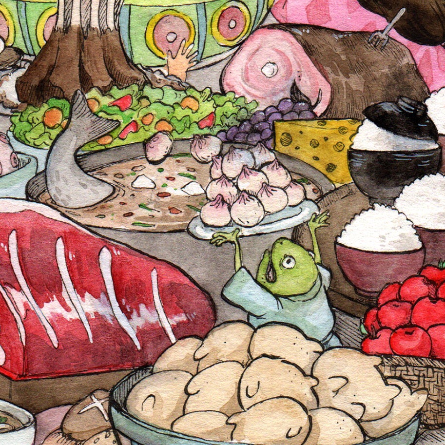 The Spirit Feast - Available in 8x10" and 11x14"