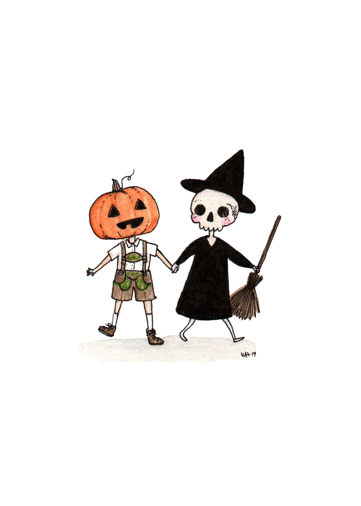Spooky Buddies - 5x7" Print