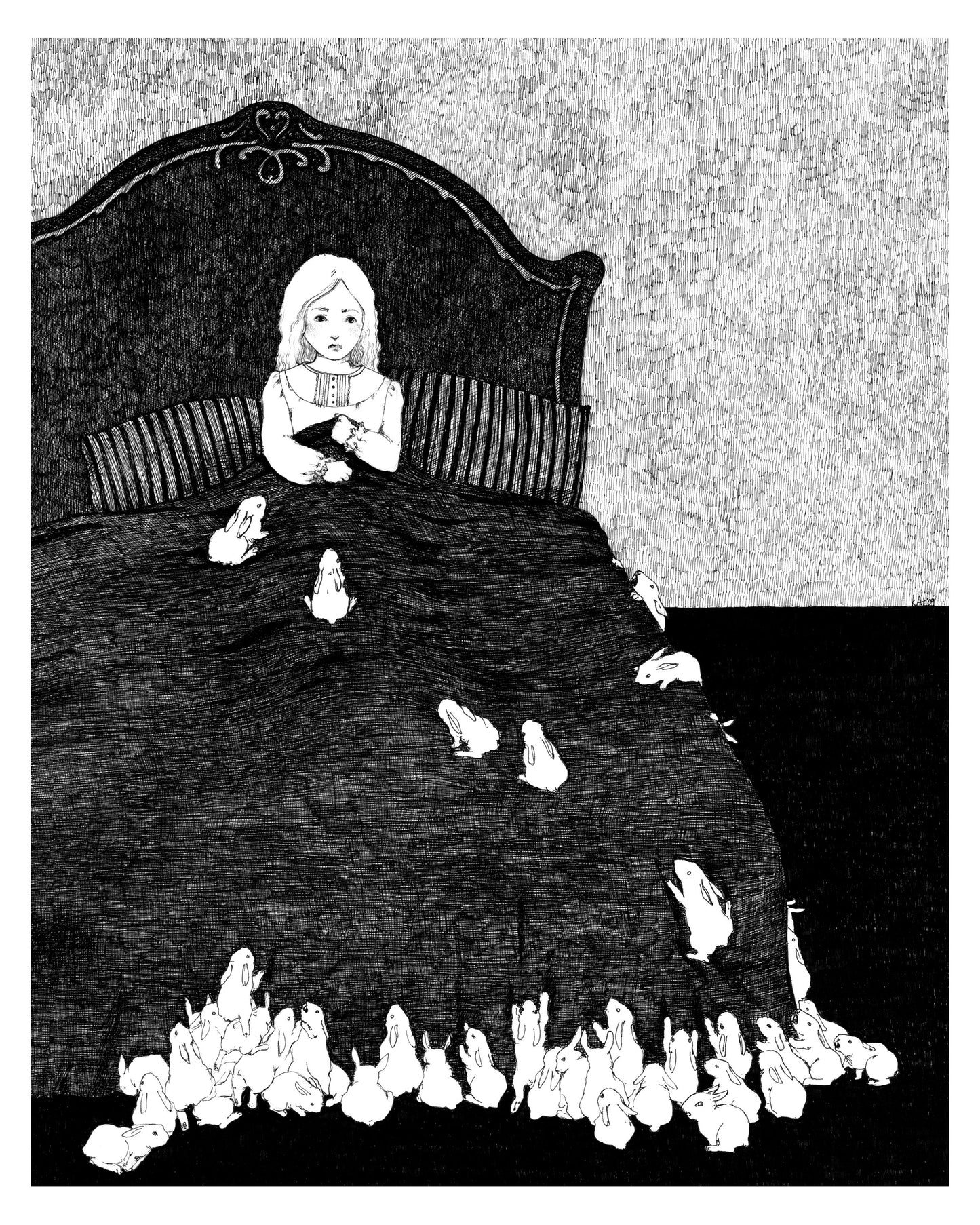 The Night the Rabbits Came - 8x10" Print