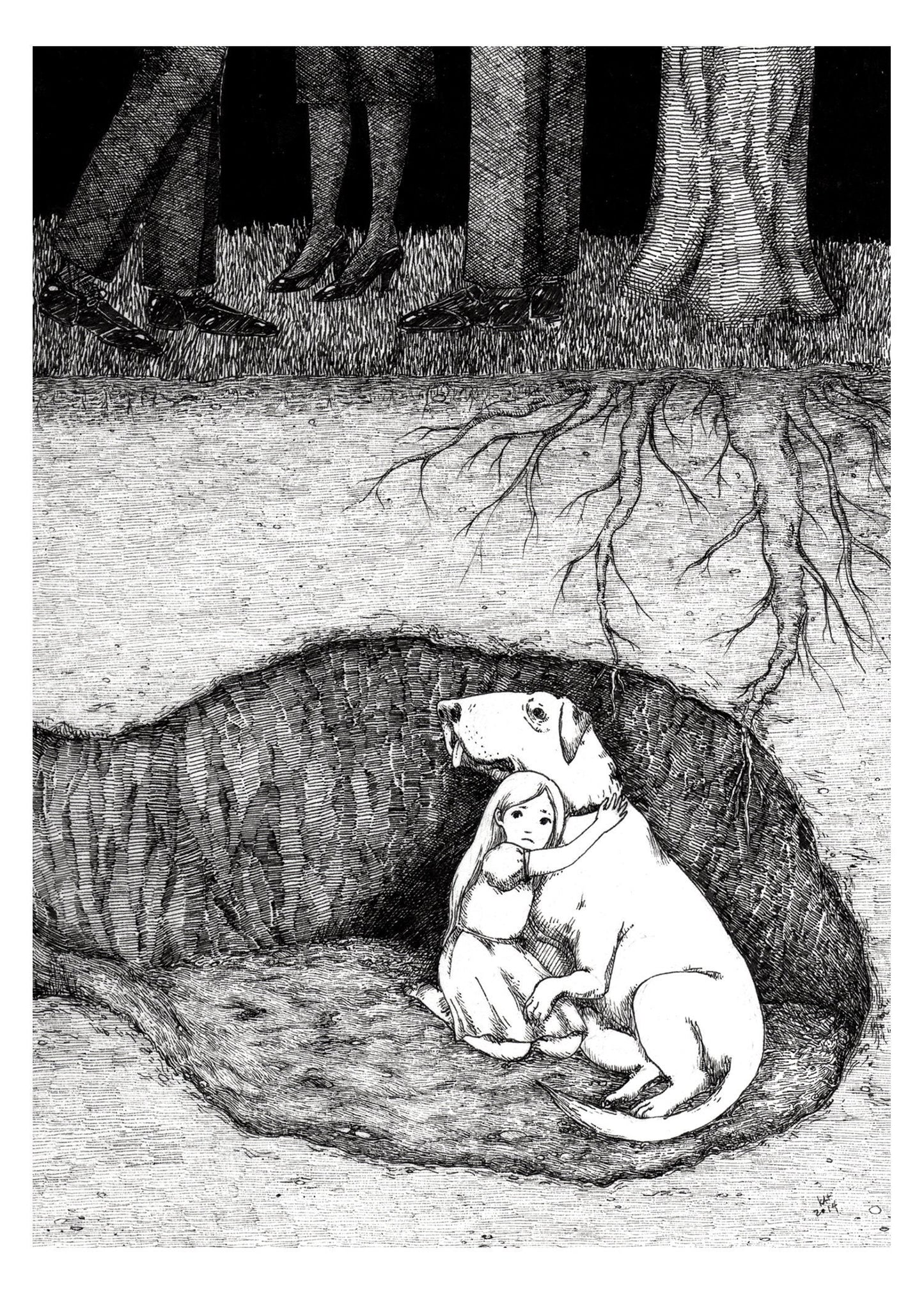 We'll Be Safer Underground - 5x7" Print