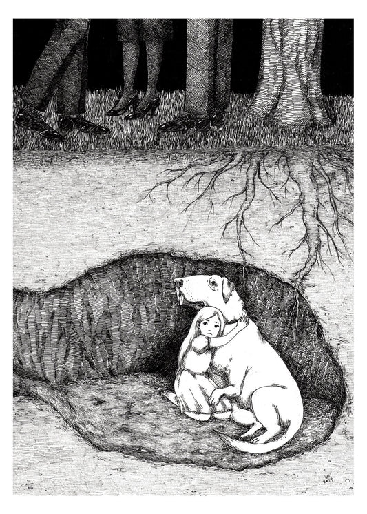 We'll Be Safer Underground - 5x7" Print