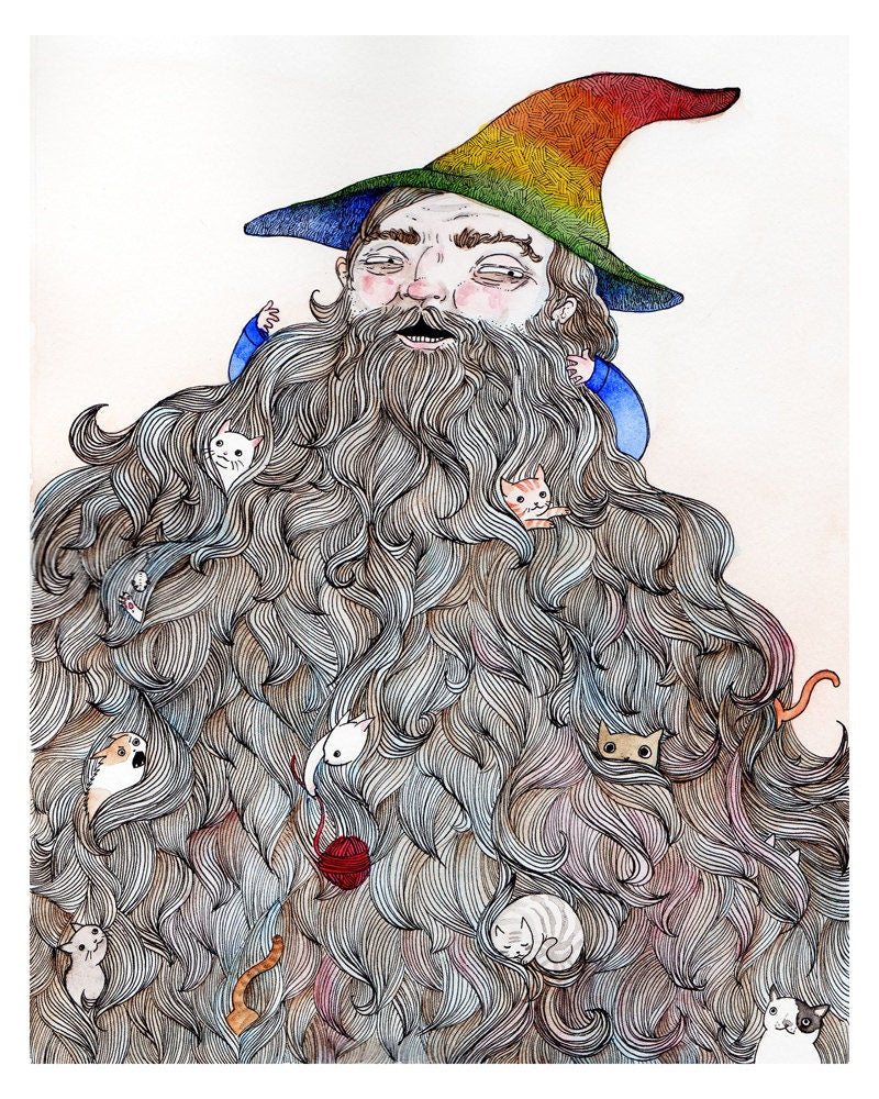Catbeard - 8x10" Print