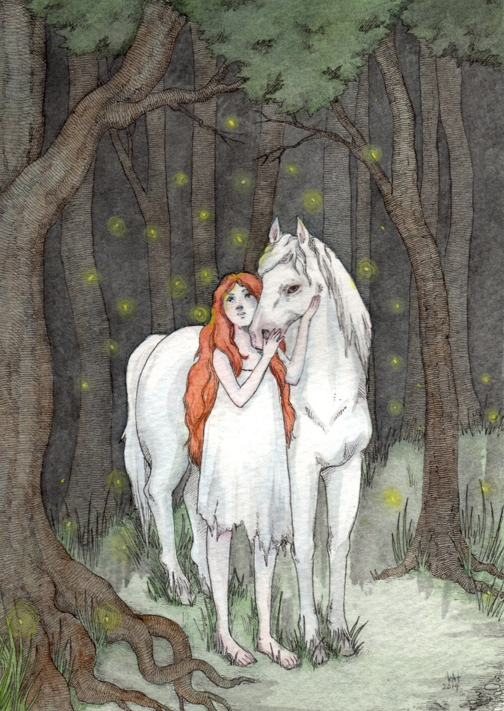 Deep in the Forest We Encountered the Ghosts of Stars - 5x7" Print