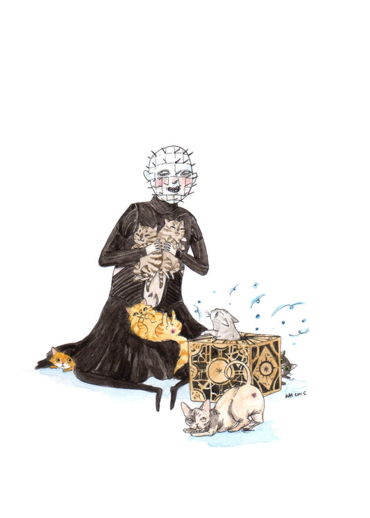 Furraiser - Hellraiser Pinhead with Cats Print
