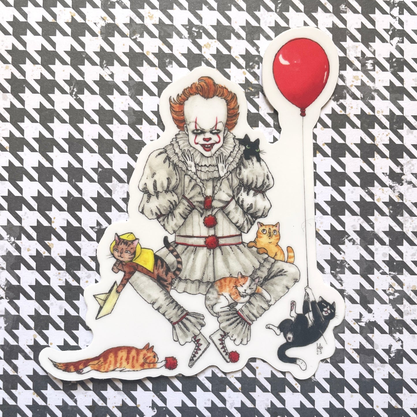 Pennywhiskers - It Pennywise 2017 Skarsgard Parody Horror Cats Vinyl Sticker
