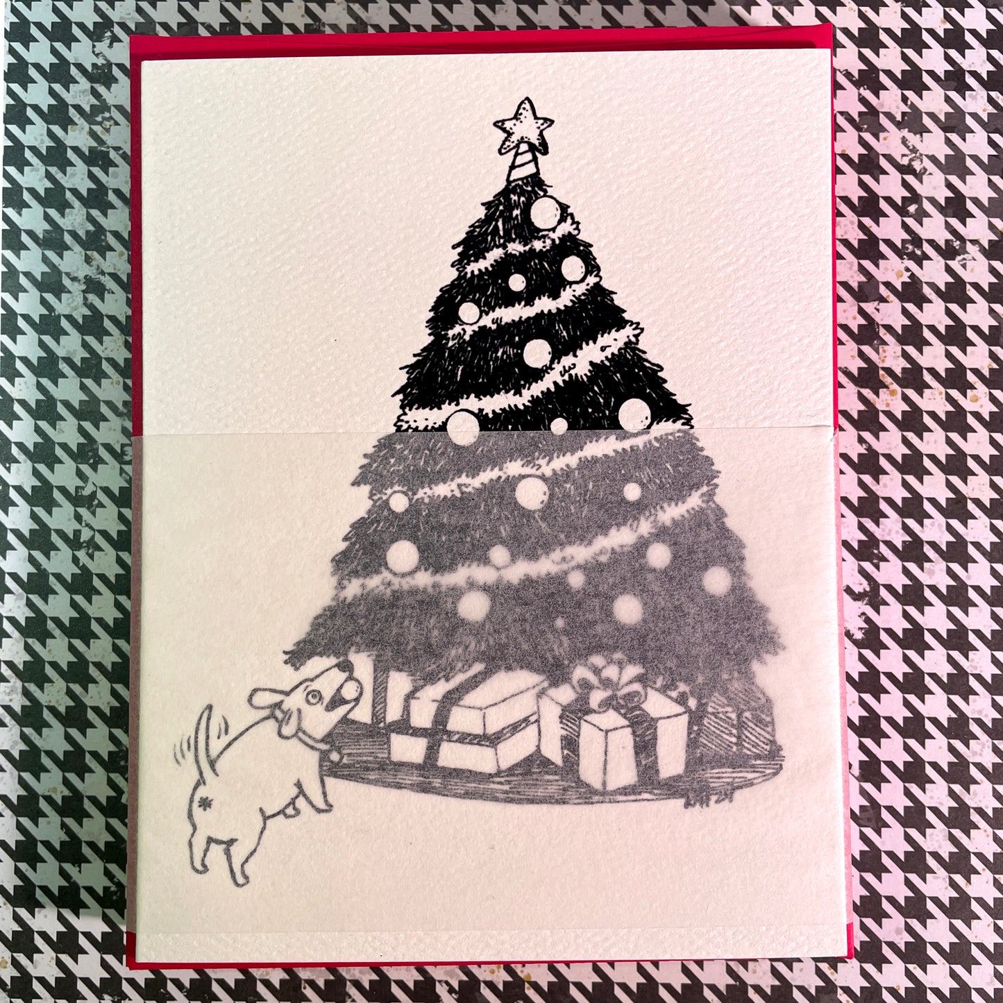 Ball Enthusiast Dog Holiday Christmas card