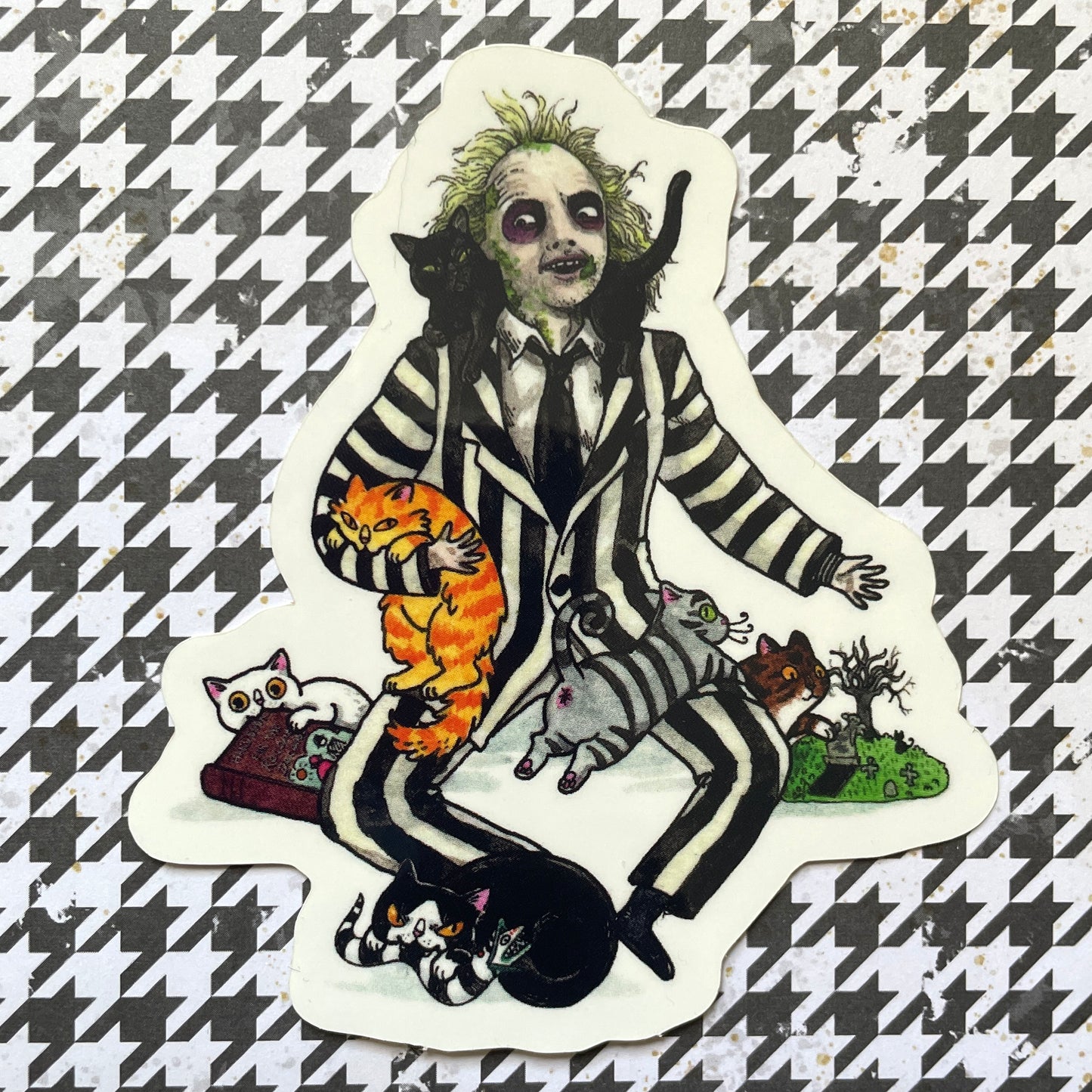 Beetailjuice 3" Horror Cats Vinyl Sticker