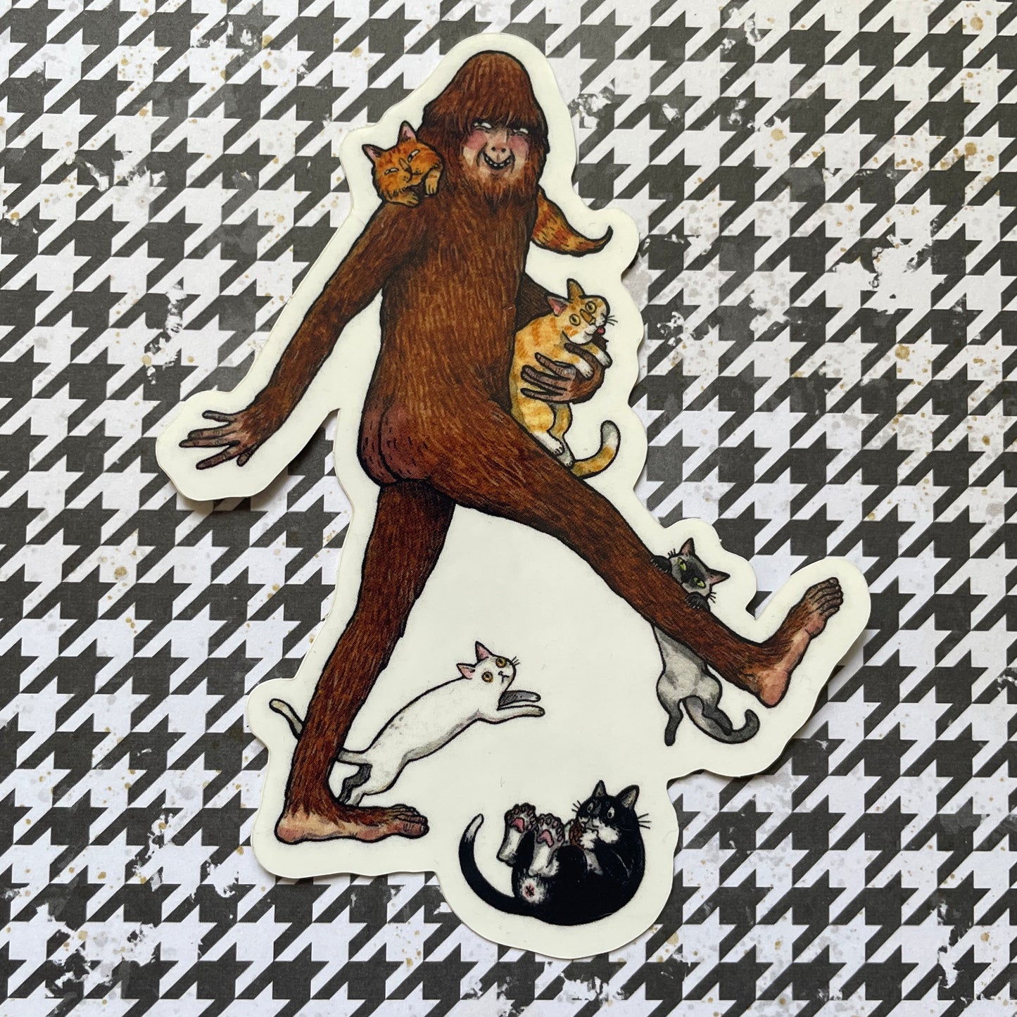Big Paw 3" Bigfoot Sasquatch Cryptid Horror Cats Vinyl Sticker