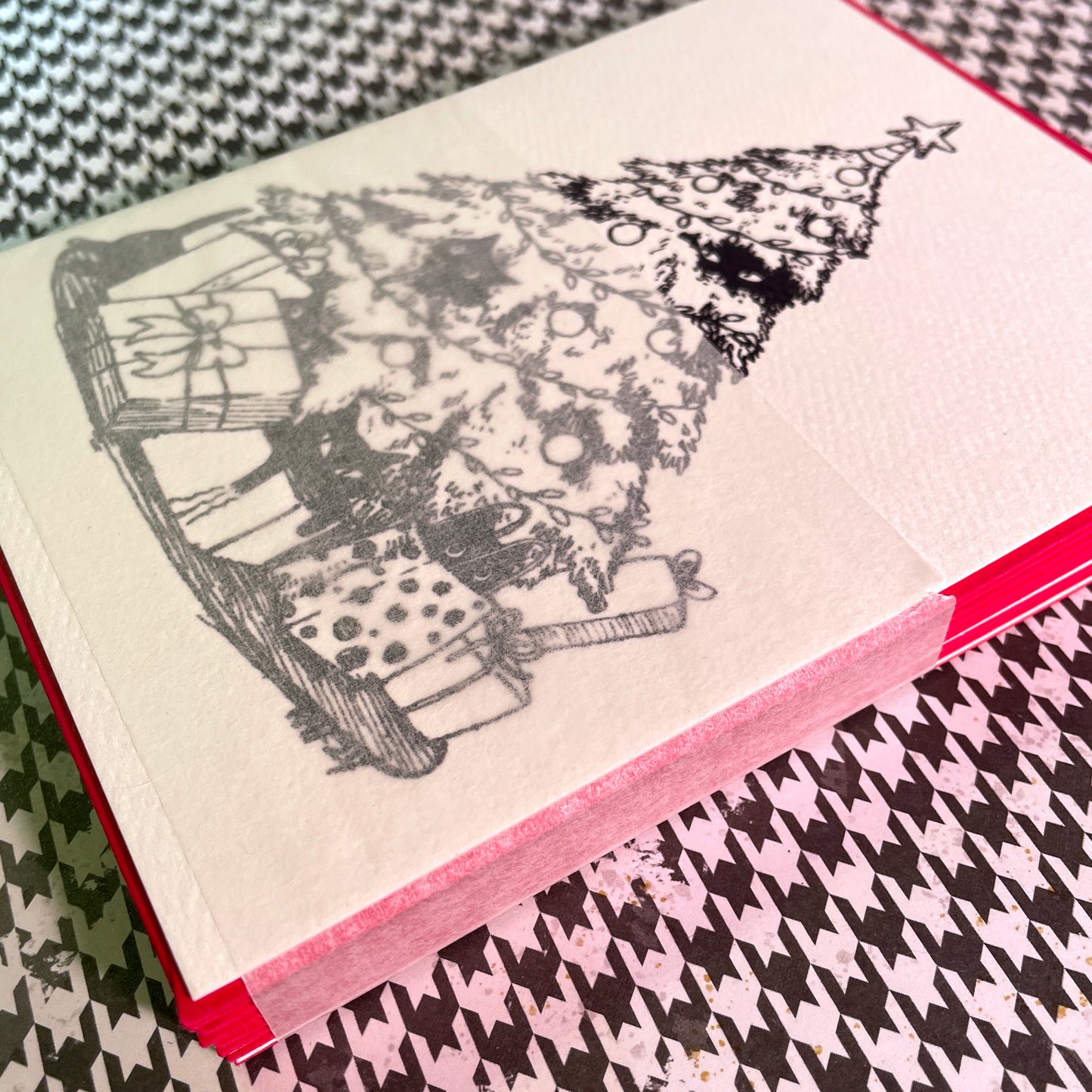 Christmas Chaos Black Cat Holiday Christmas card