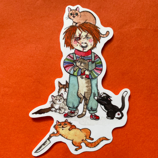 Child's Play with Cats 3" Vinyl Sticker