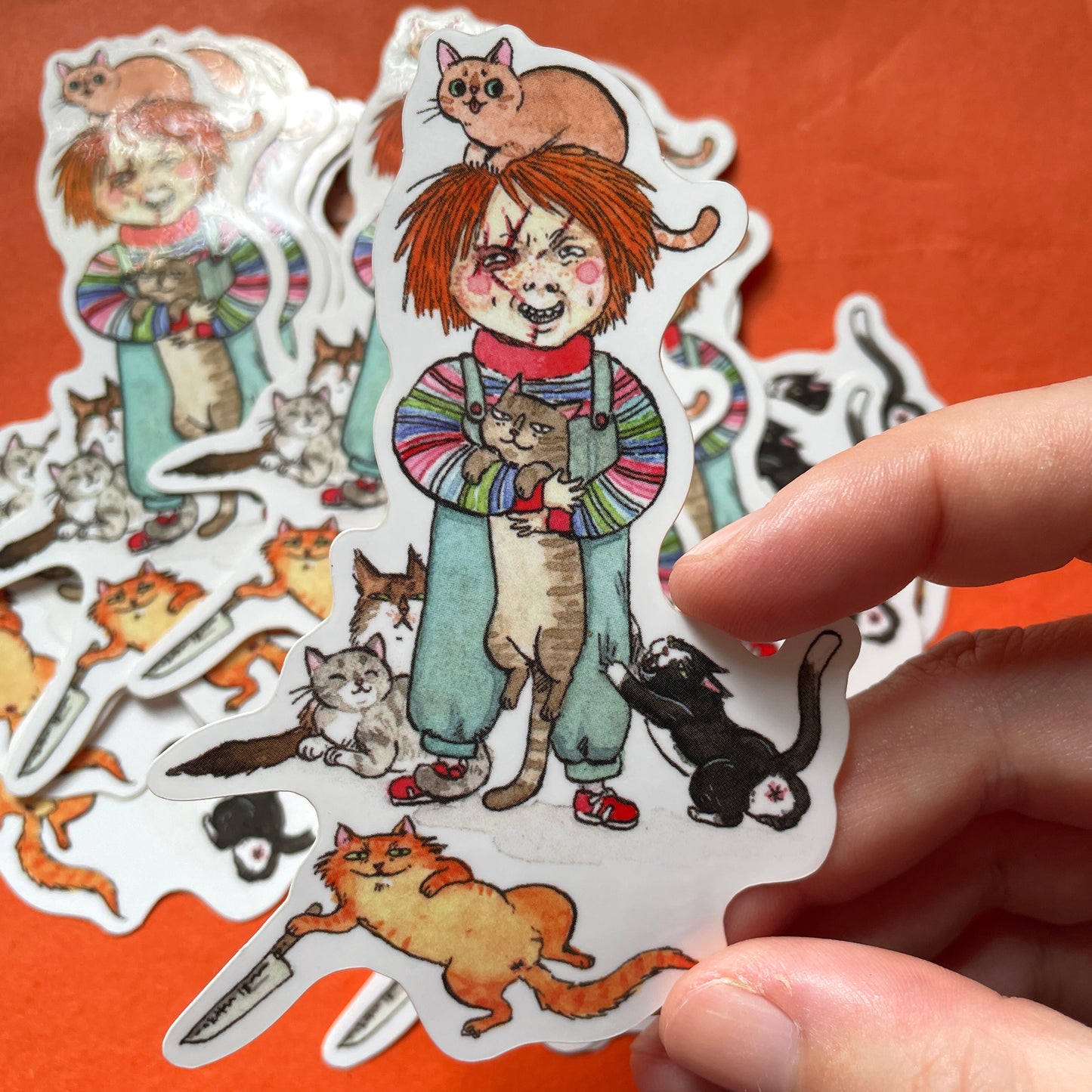 Child's Play with Cats 3" Vinyl Sticker