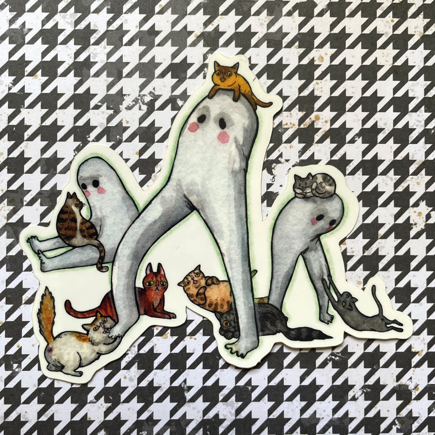 Fresno Nightkittens 3" Nightcrawlers Cryptid Horror Cats Vinyl Sticker