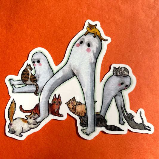 Fresno Nightkittens 3" Nightcrawlers Cryptid Horror Cats Vinyl Sticker