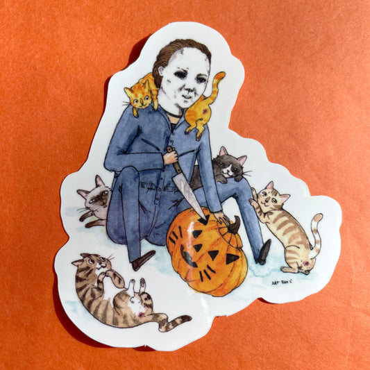 Meowlloween Horror Cats 3" Vinyl Sticker