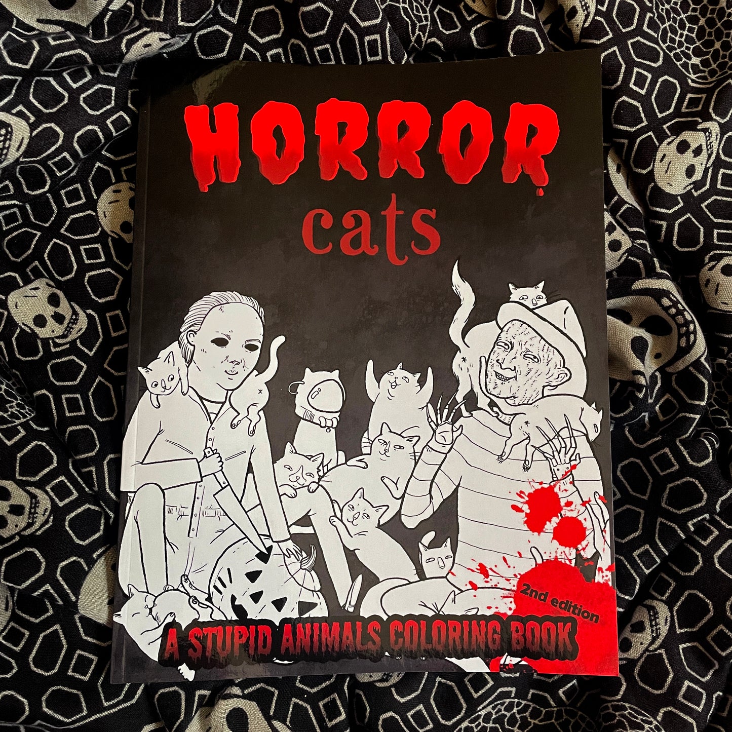 Horror Cats Coloring Book 2nd Edition - Scary Movie Characters with Cats