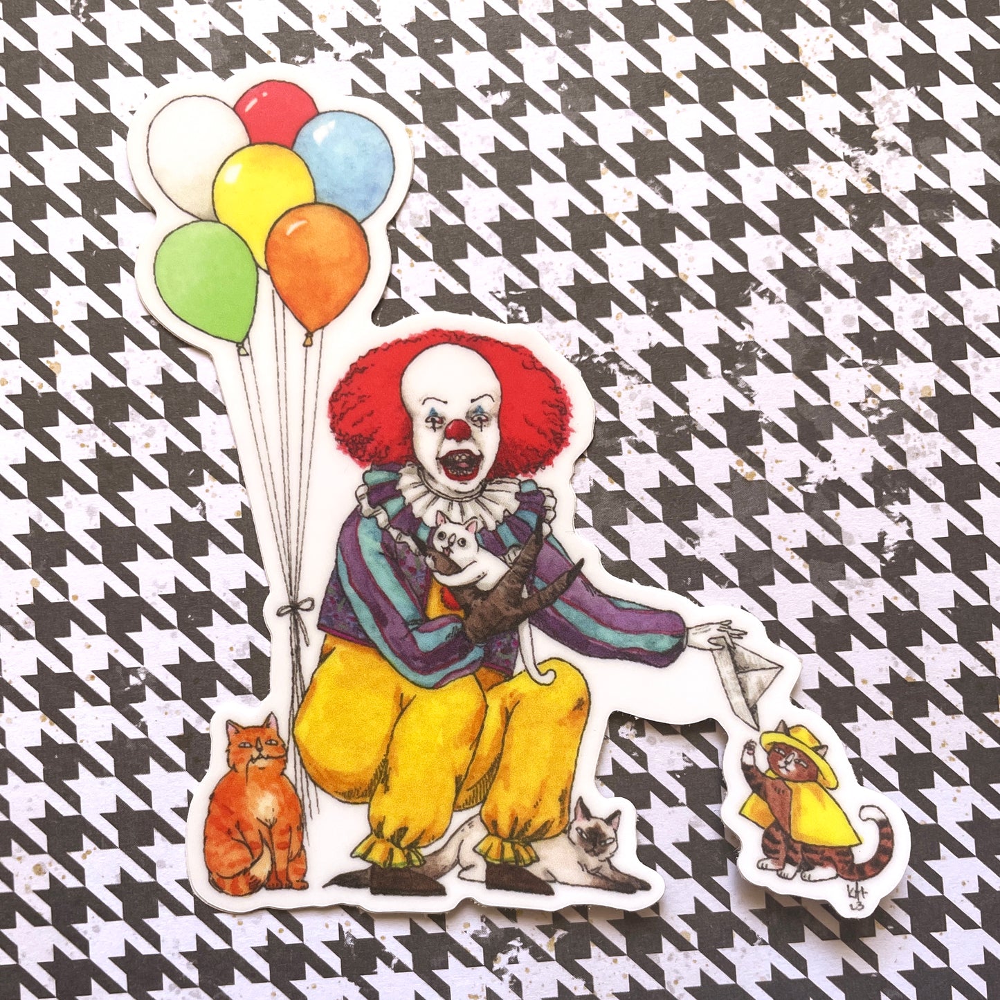 Pennywhiskers 1990 Tim Curry It Pennywise Parody Horror Cats Vinyl Sticker