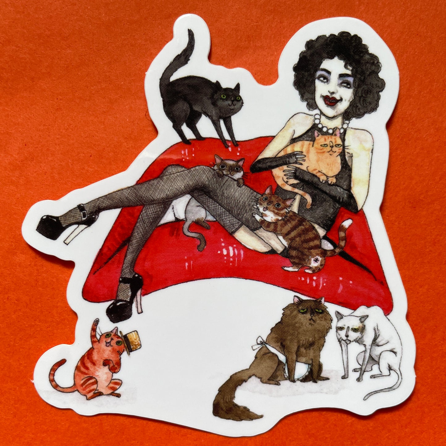 Rocky Hairball Picture Show 3" Frank-N-Furter Vinyl Sticker