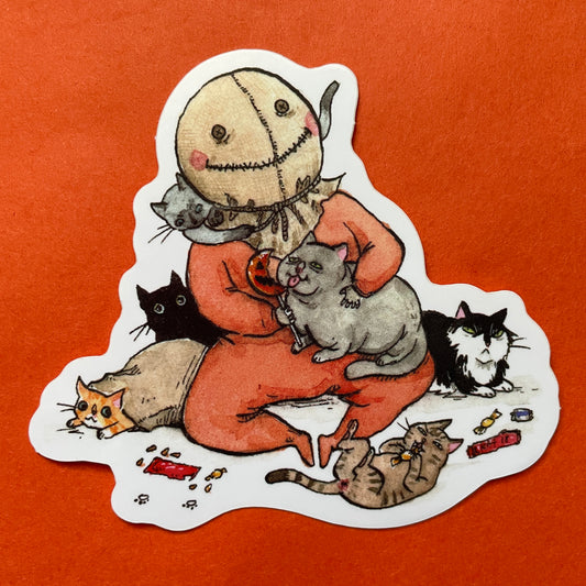Trick FuR Treat 3" Horror Cats Vinyl Sticker