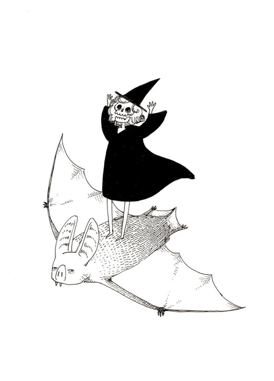 Bat Witch - 5x7" Print