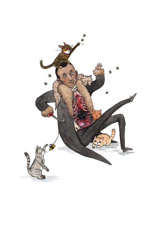 Kittyman - Candyman with Cats Print- Available in 5x7"& 8x10"