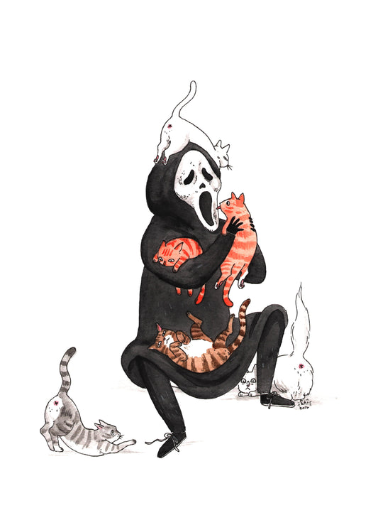 Screams and Purrs - Horror Cats Print - Available in 5x7", 8x10", & 11x14"
