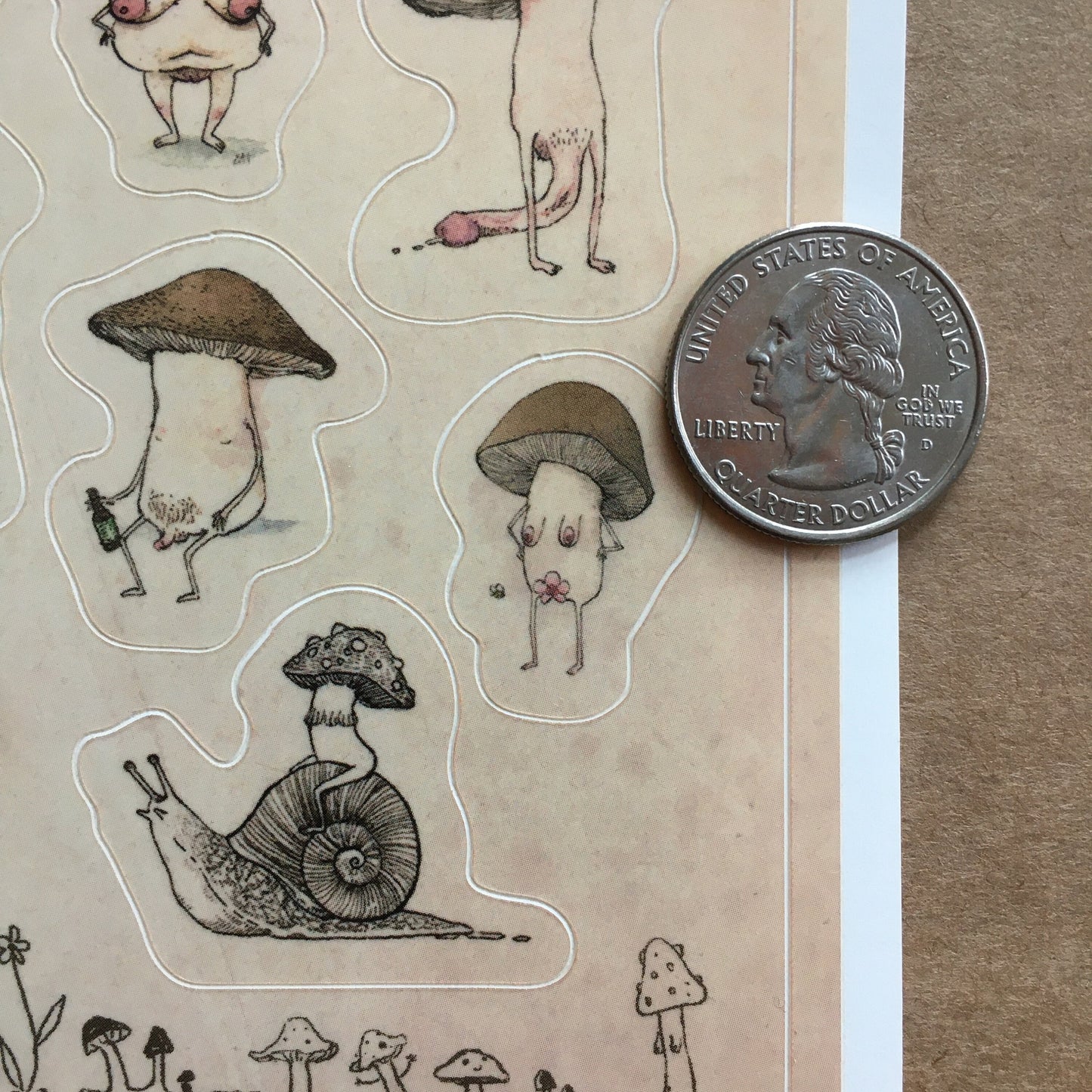 MATURE Irregular Mycology Mushroom sticker sheet