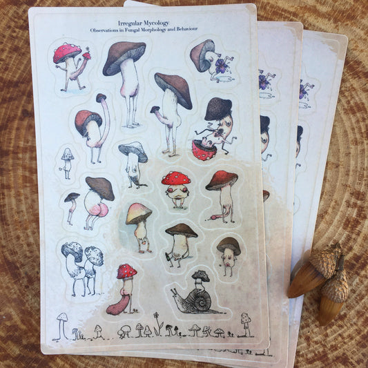 MATURE Irregular Mycology Mushroom sticker sheet
