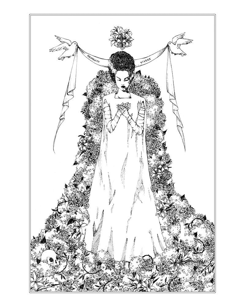 Memento Vivere -Bride of Frankenstein - 8x10" Print